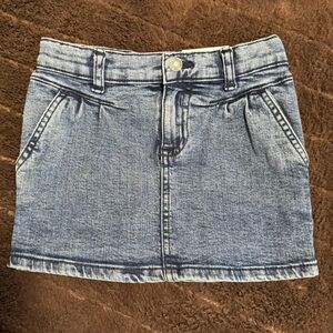 Okie Dokie Blue Distressed Denim Skirt